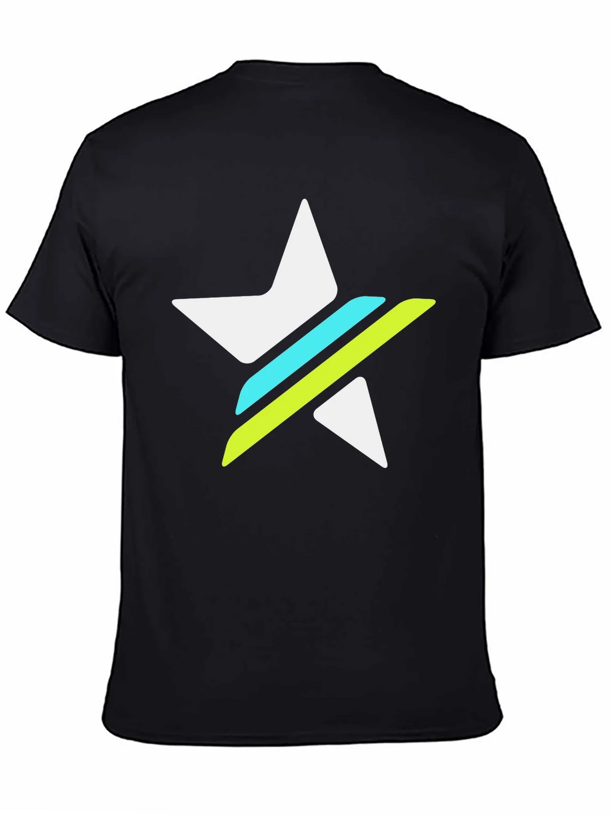 Graphic Tee - White Star with Green & Blue Stripes product image 4