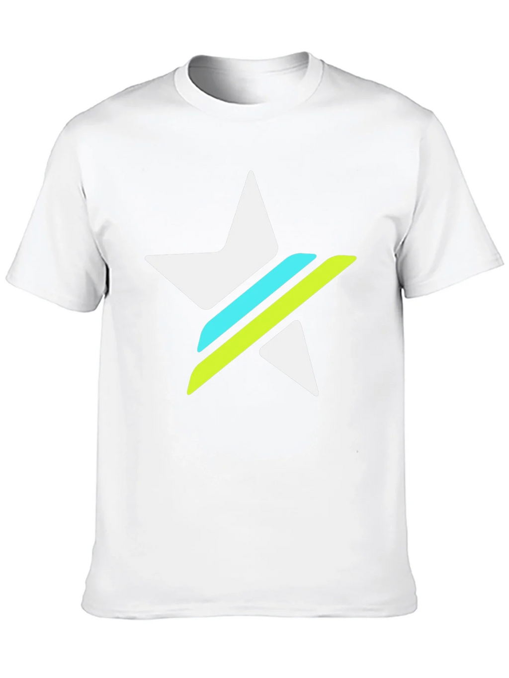 Graphic Tee - White Star with Green & Blue Stripes product image 9