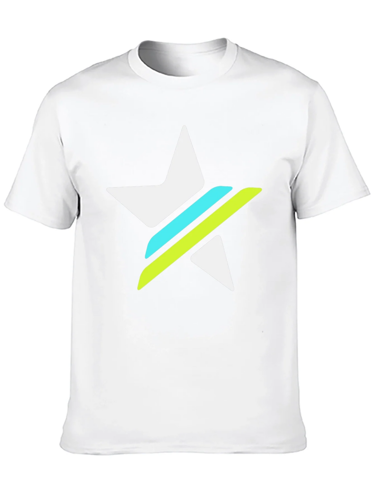 Graphic Tee - White Star with Green & Blue Stripes product image 9