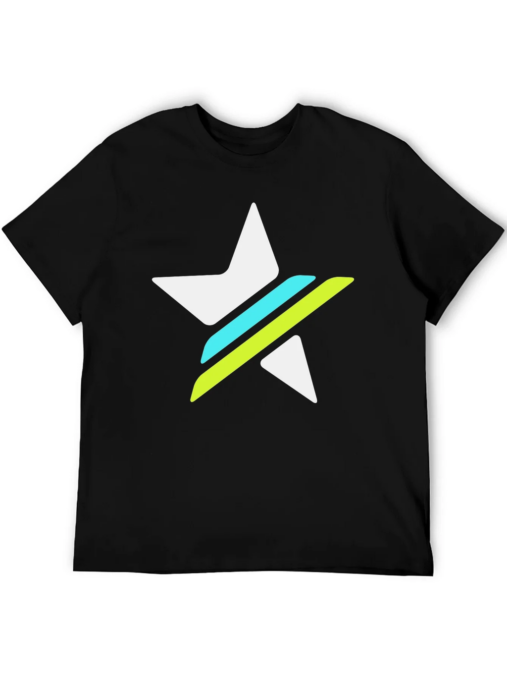 Graphic Tee - White Star with Green & Blue Stripes product image 5