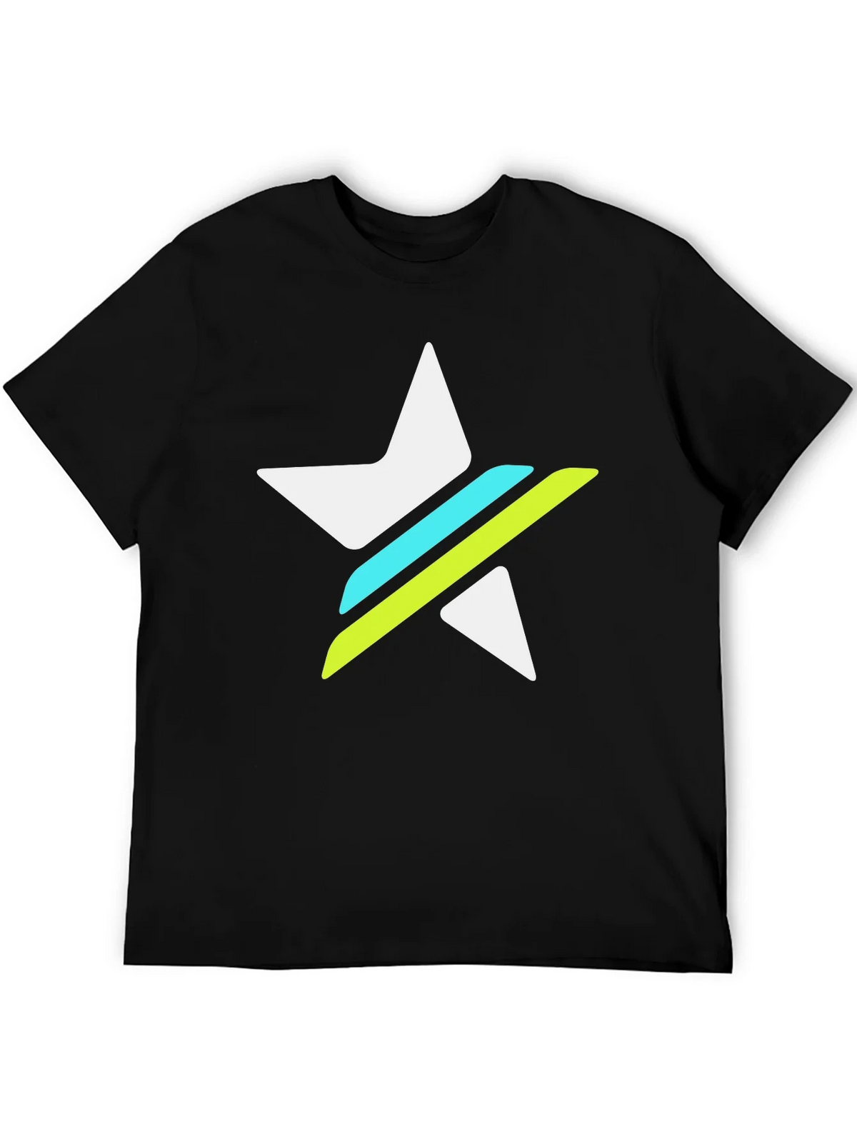 Graphic Tee - White Star with Green & Blue Stripes product image 5