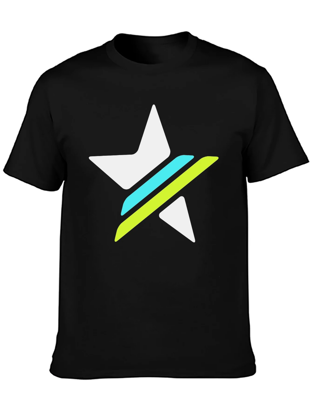 Graphic Tee - White Star with Green & Blue Stripes product image 3