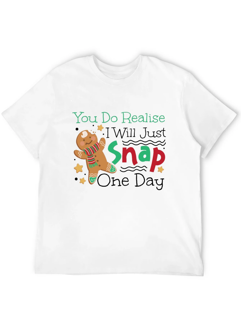 Gingerbread Man Snap Funny T-Shirt product image 11