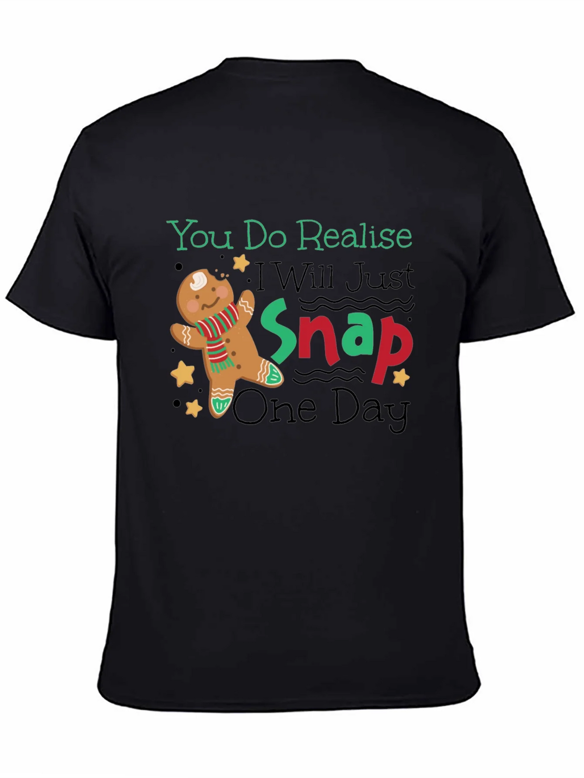 Gingerbread Man Snap Funny T-Shirt product image 4