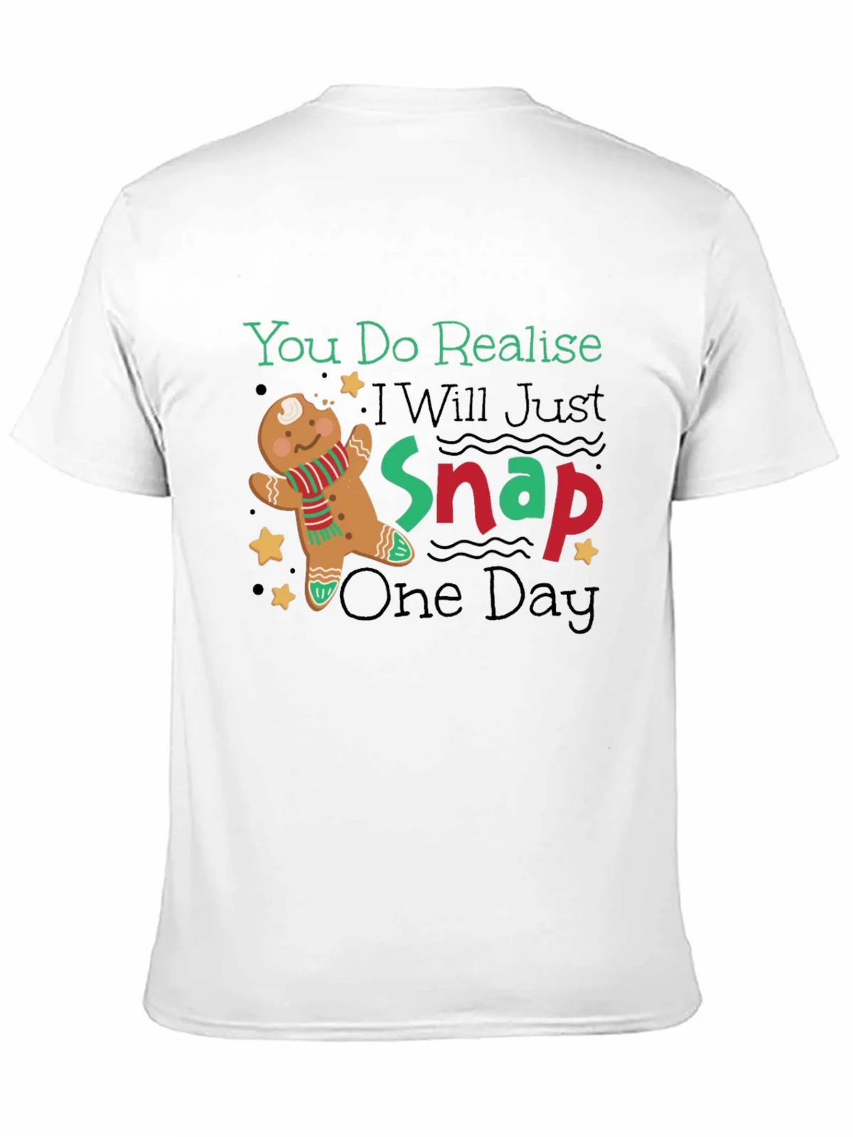 Gingerbread Man Snap Funny T-Shirt product image 10