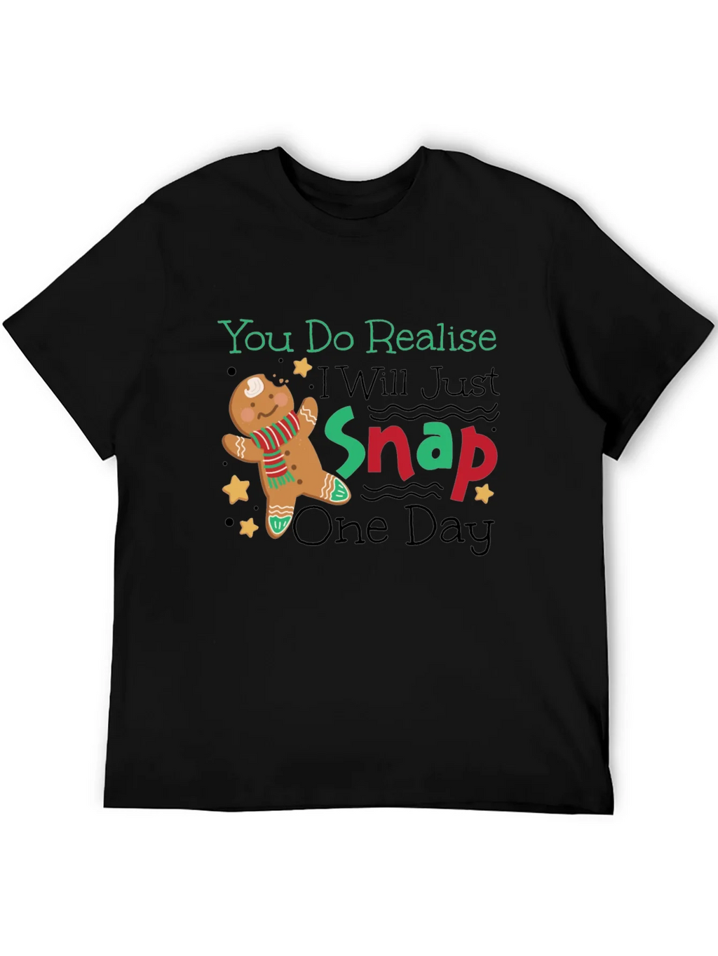 Gingerbread Man Snap Funny T-Shirt product image 5
