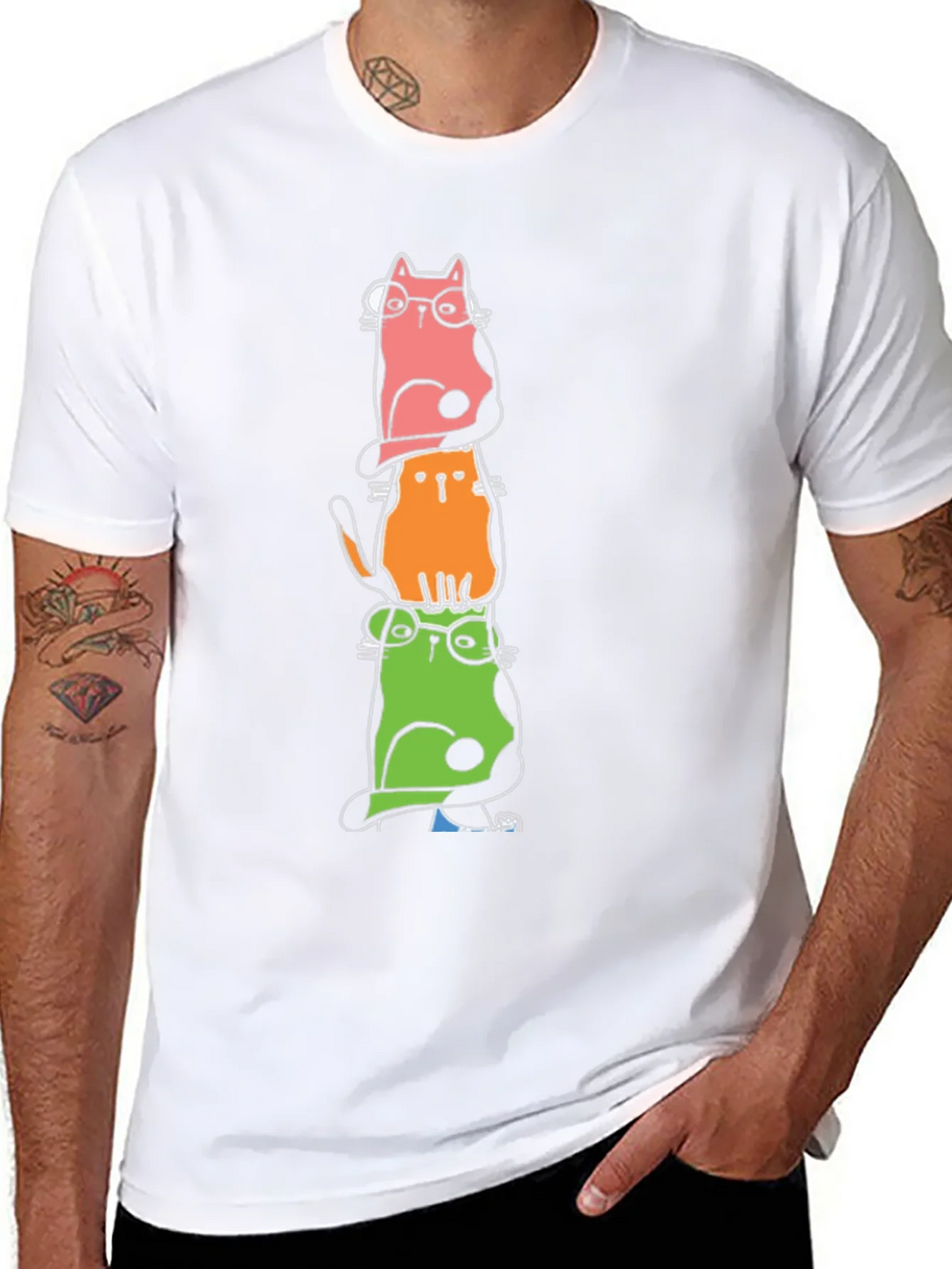 Stacked Cats Graphic Tee product image 2