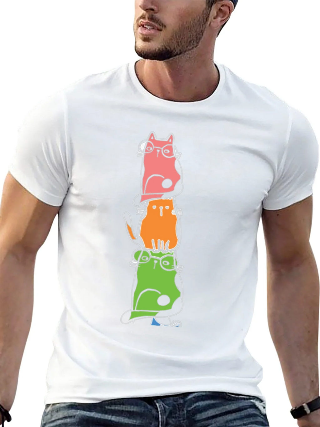 Stacked Cats Graphic Tee product image 4
