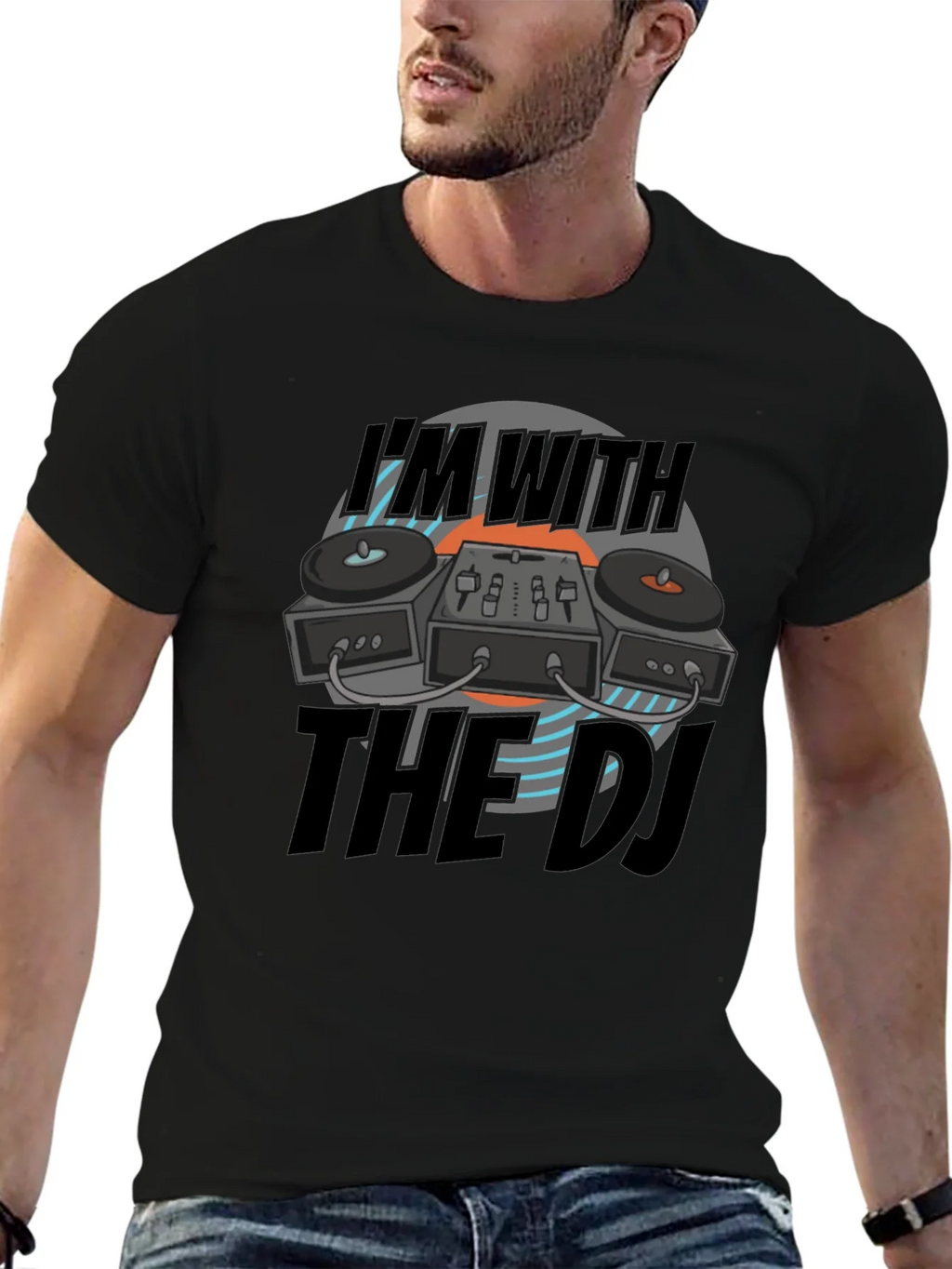 Im With The DJ Black T-Shirt product image 6