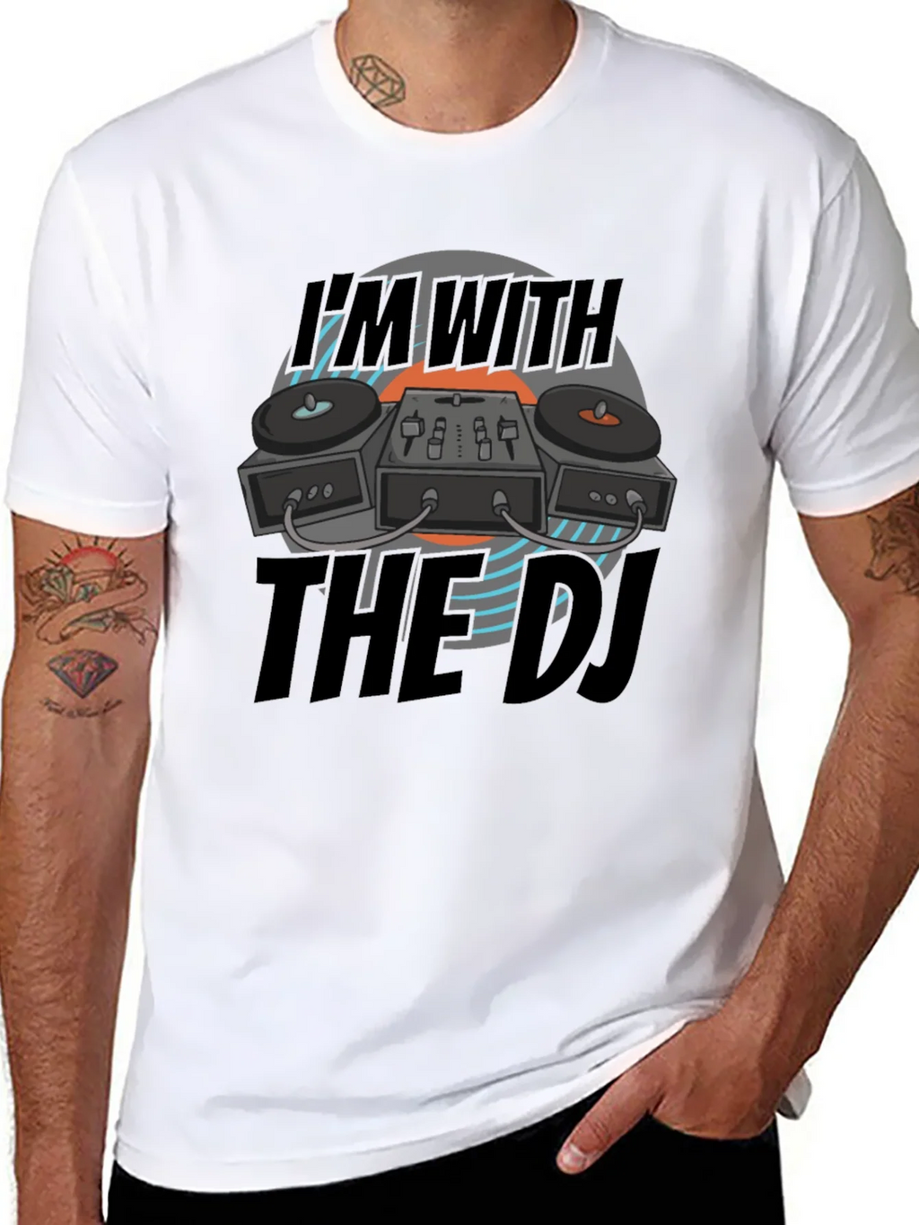Im With The DJ Black T-Shirt product image 7