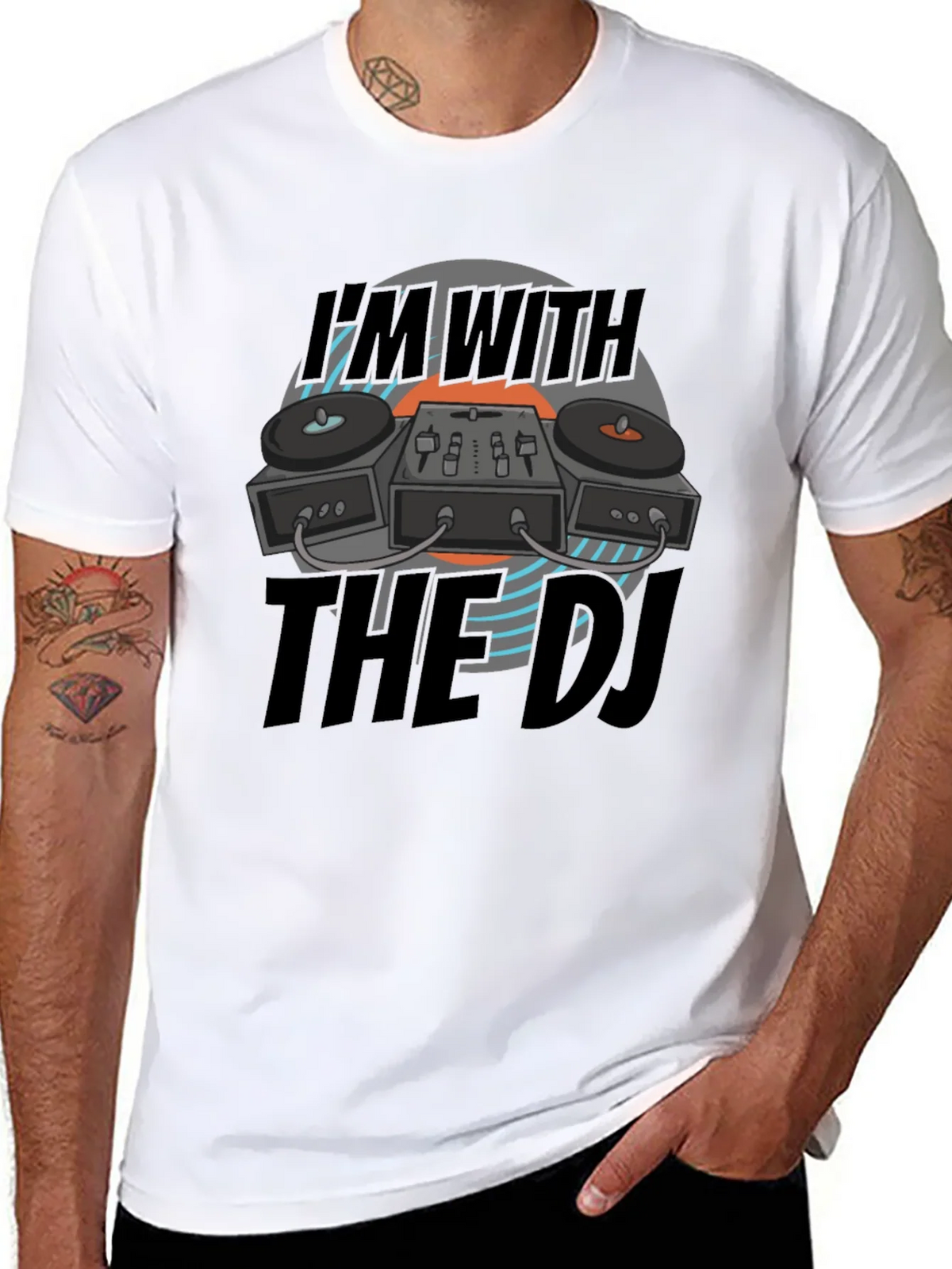 Im With The DJ Black T-Shirt product image 7