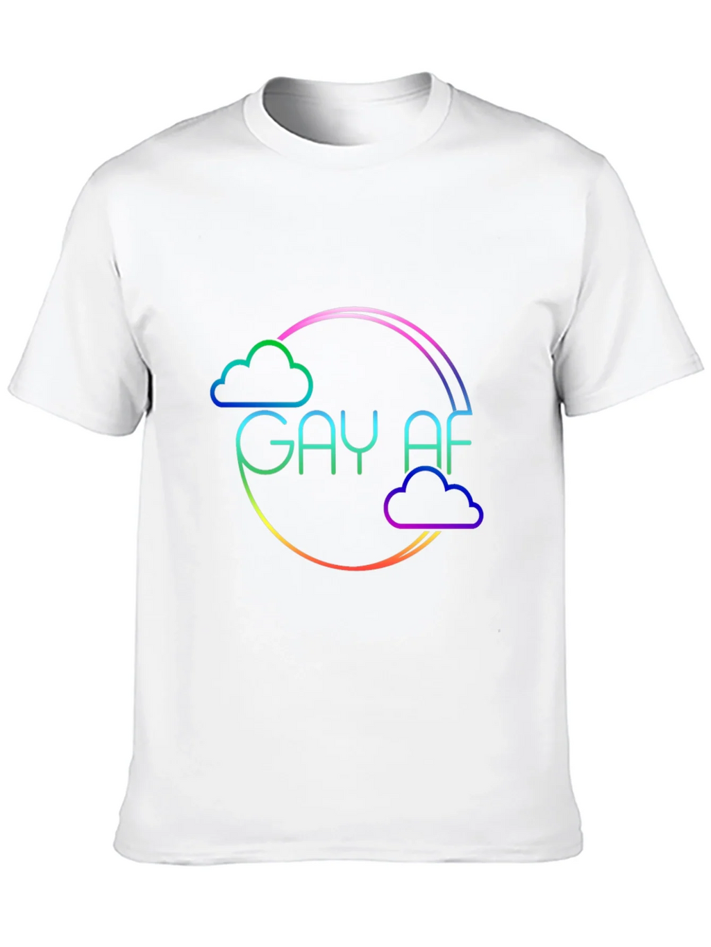 Gay AF Rainbow Cloud T-Shirt product image 9