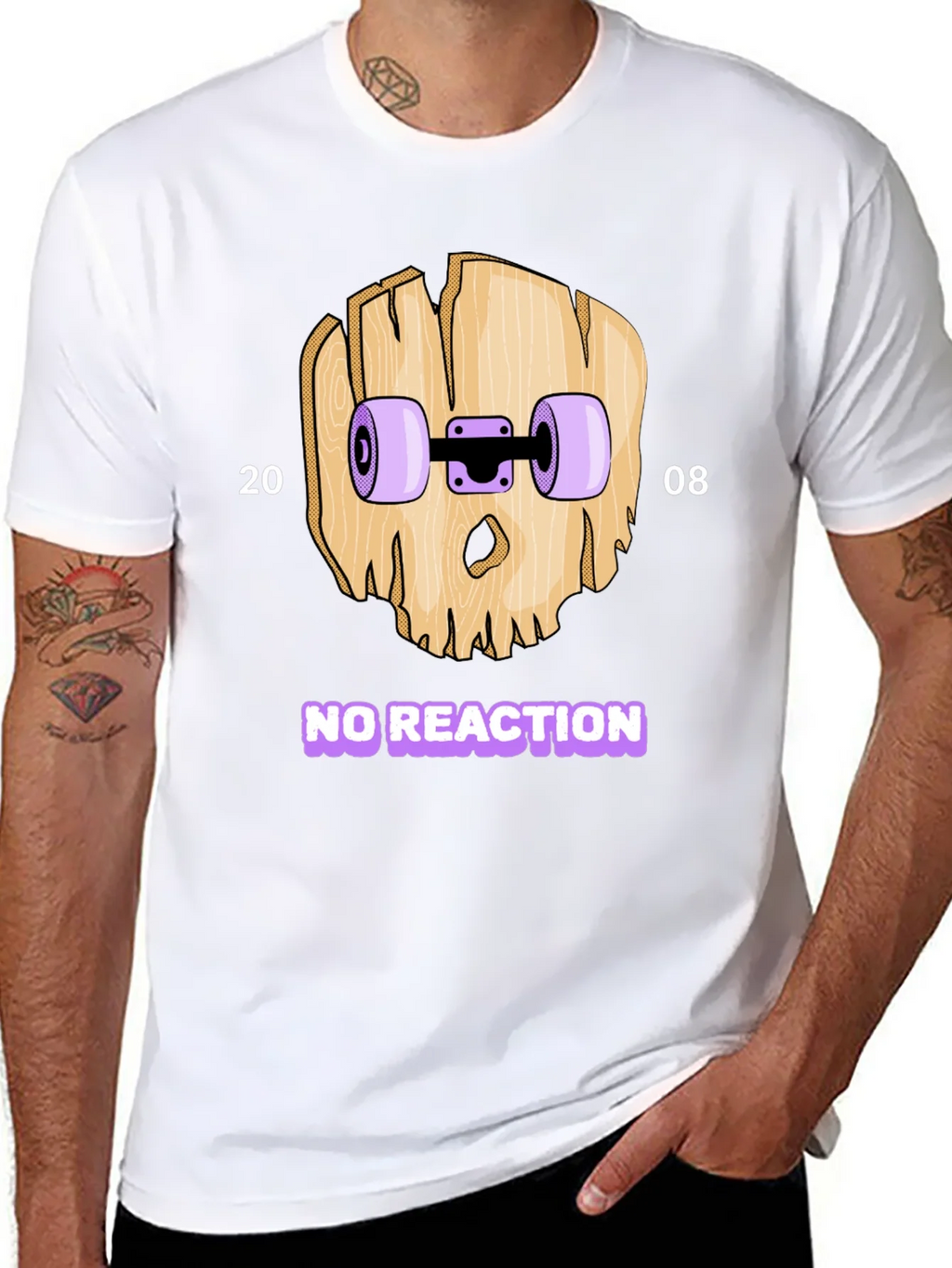 Skateboard Skull T-Shirt - No Reaction 2008 product image 7
