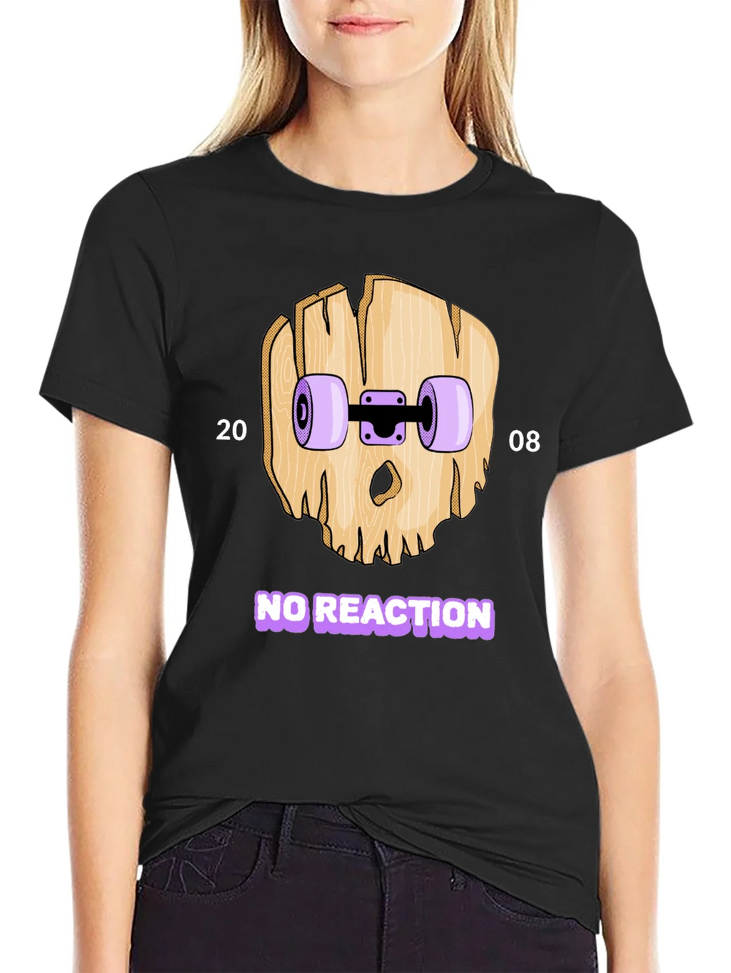 Skateboard Skull T-Shirt - No Reaction 2008 product image 2