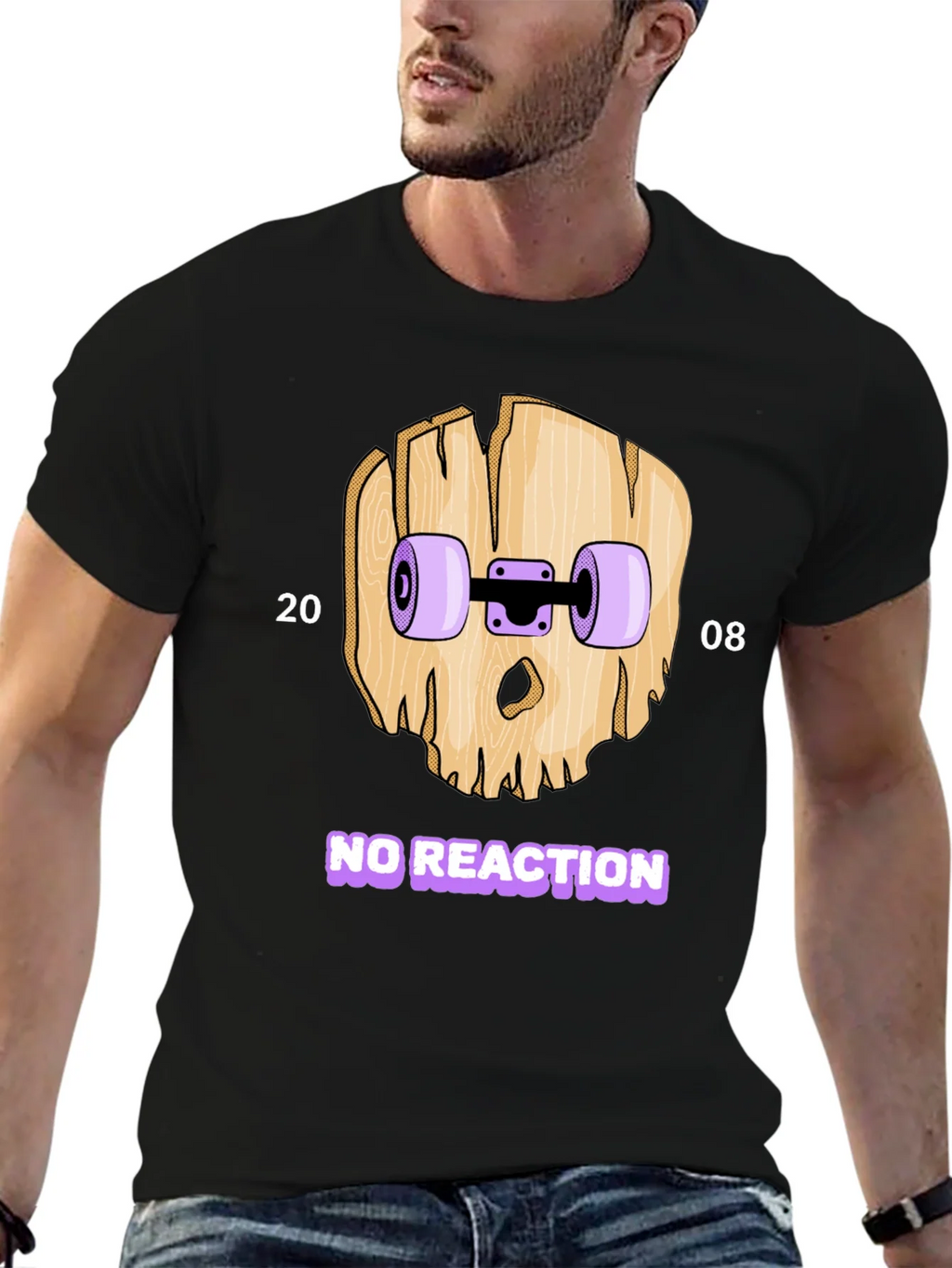 Skateboard Skull T-Shirt - No Reaction 2008 product image 6