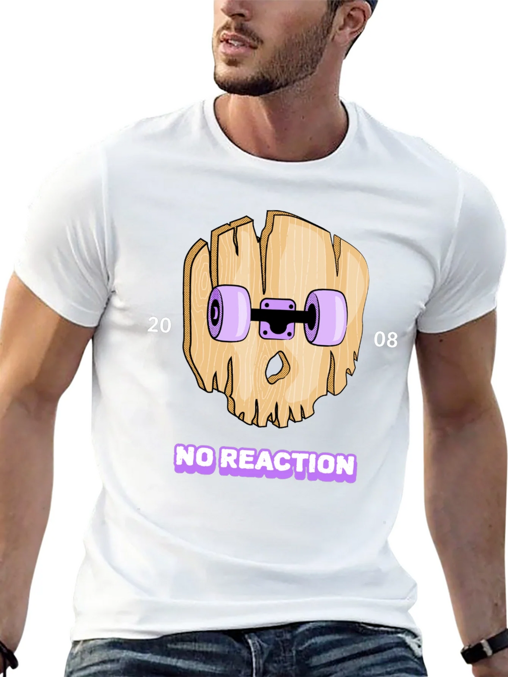 Skateboard Skull T-Shirt - No Reaction 2008 product image 12