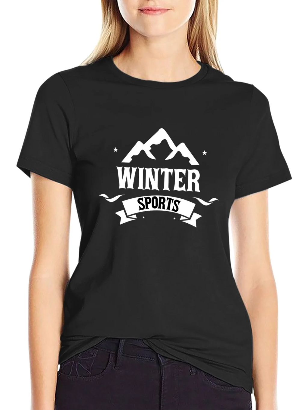 Winter Sports Graphic Tee - Black product image 1