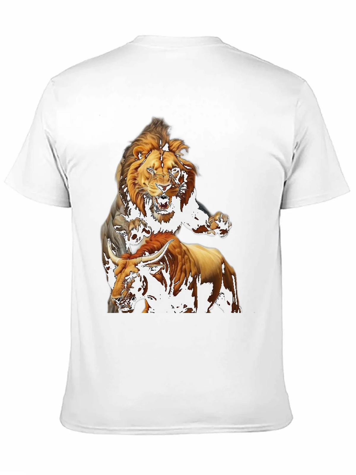 Lion & Bull Graphic Print Tee - Bold Black T-Shirt product image 10