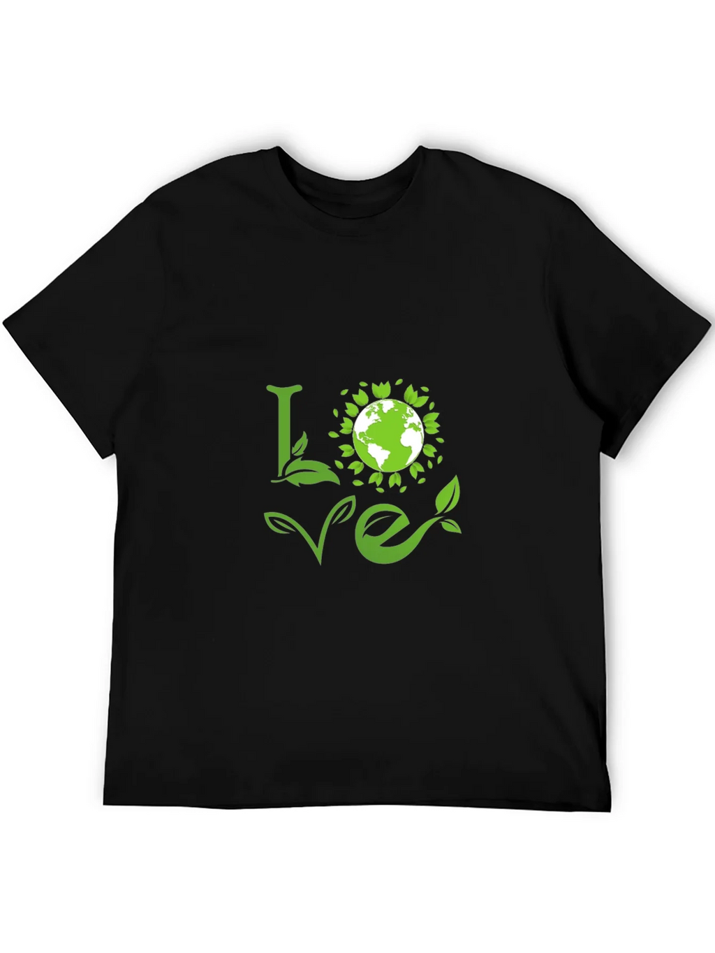 Love Earth Green Graphic Tee - Black product image 5