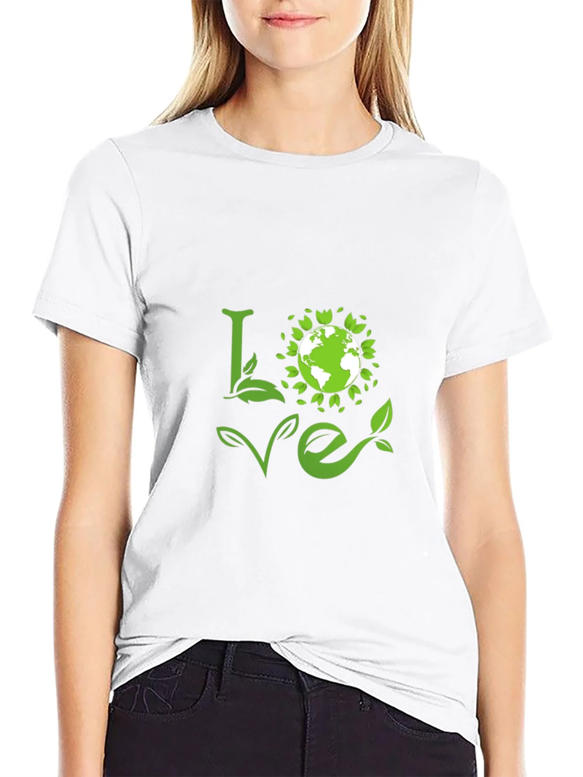 Love Earth Green Graphic Tee - Black product image 8