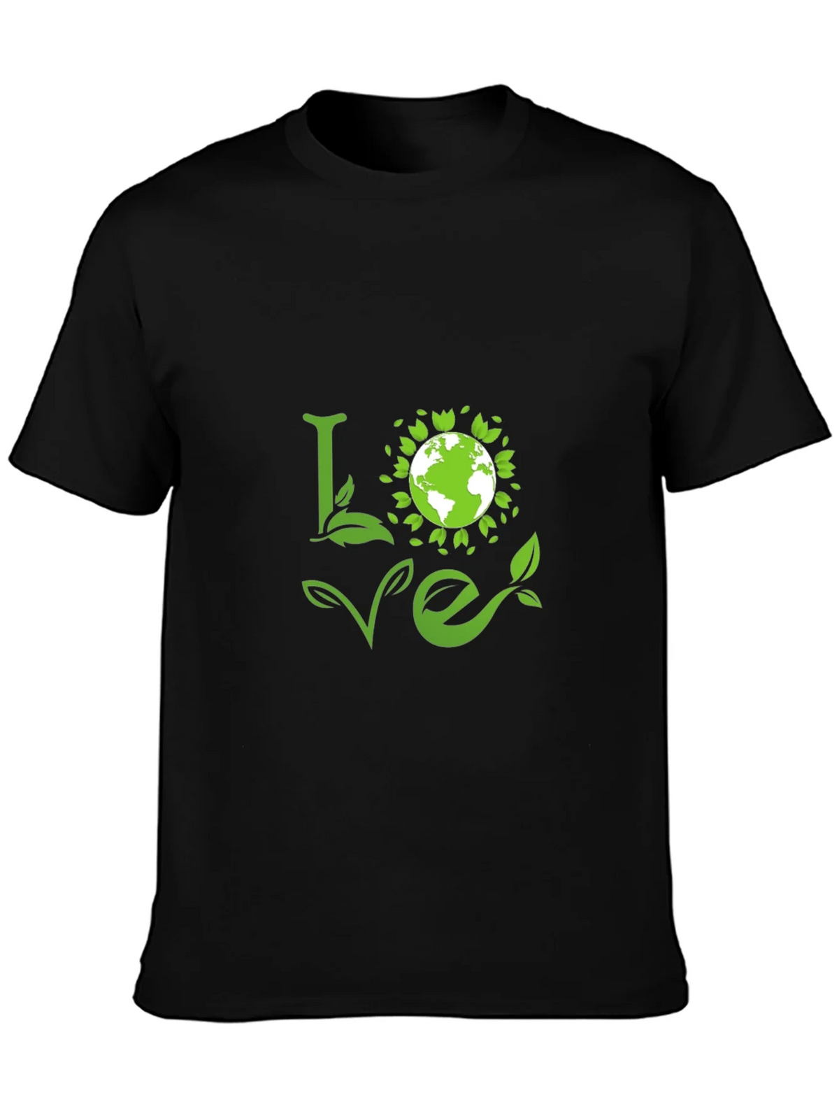Love Earth Green Graphic Tee - Black product image 3