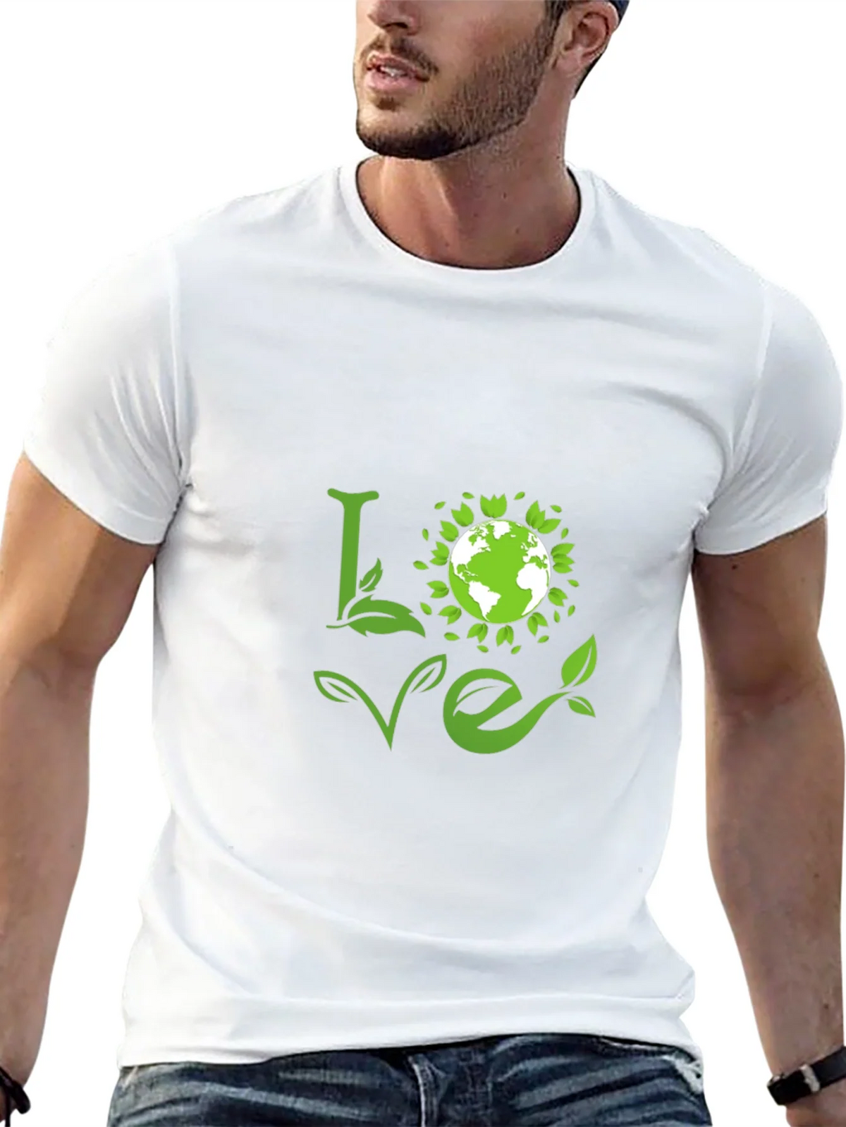Love Earth Green Graphic Tee - Black product image 12