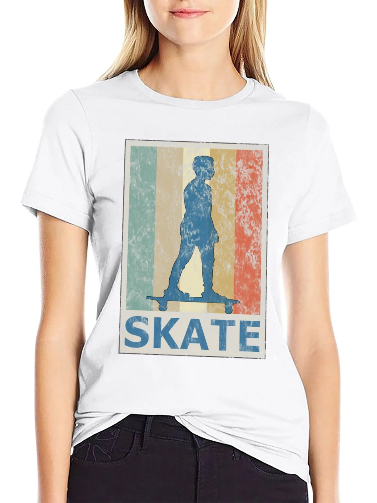 Retro Skate T-Shirt - Vintage Skateboarder Design product image 4