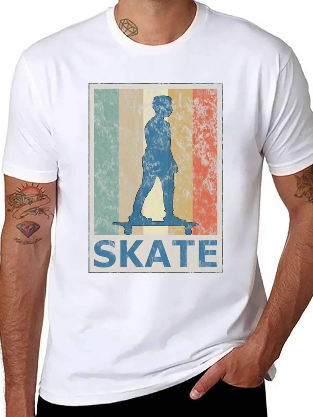 Retro Skate T-Shirt - Vintage Skateboarder Design product image 3