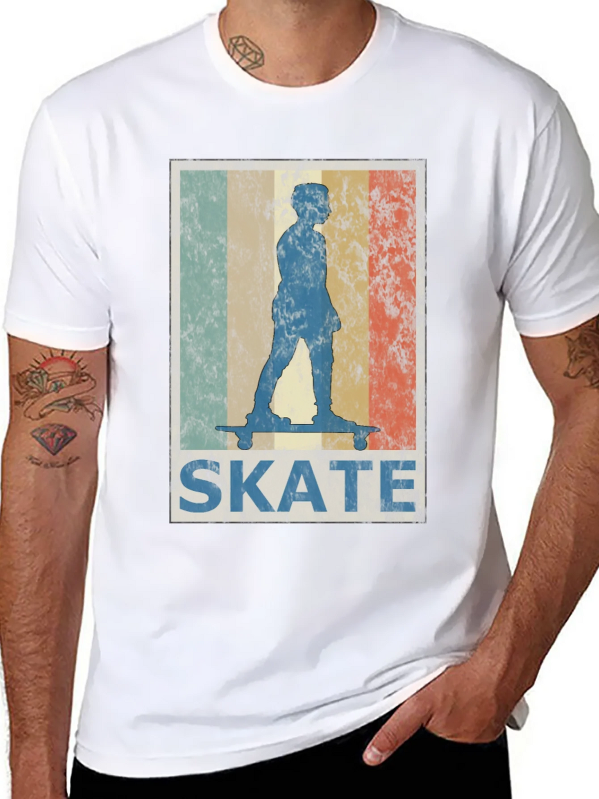 Retro Skate T-Shirt - Vintage Skateboarder Design product image 3