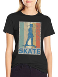 Retro Skate T-Shirt - Vintage Skateboarder Design product image 1