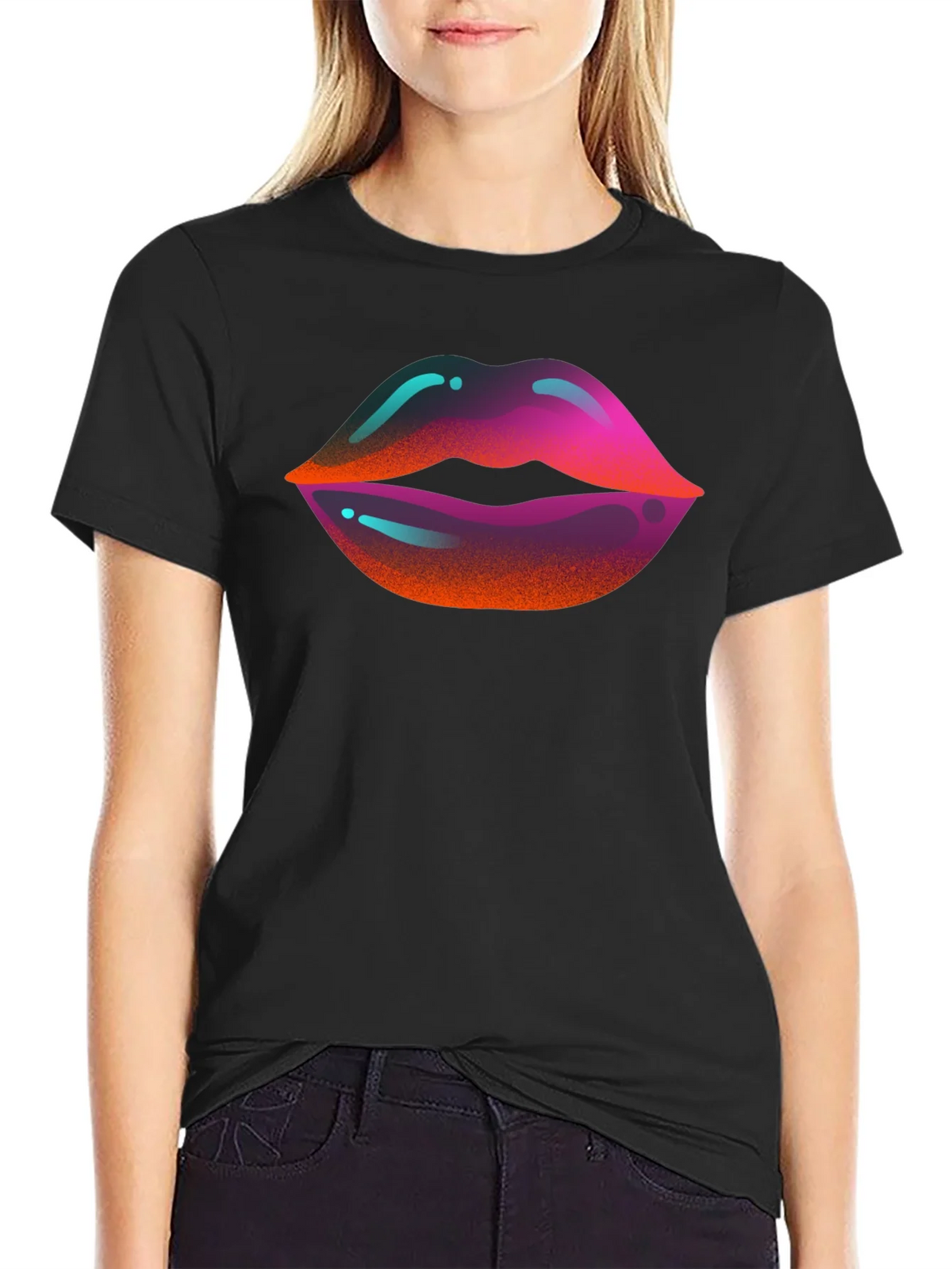 Vaporwave Lips Graphic T-Shirt product image 2