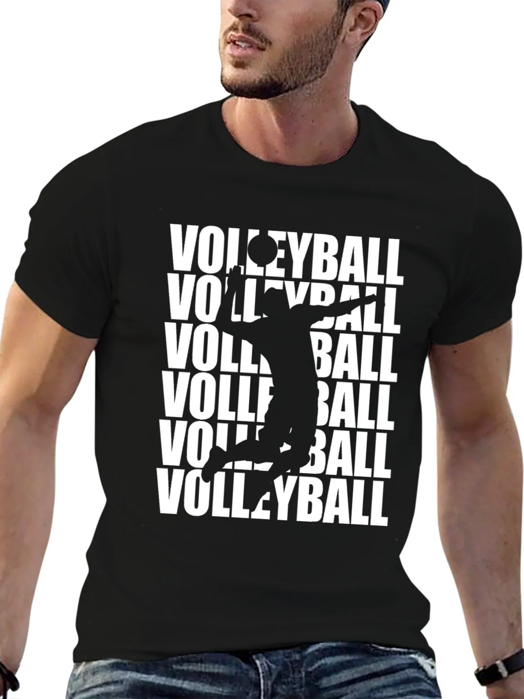Volleyball Player Graphic Print T-Shirt product image 6
