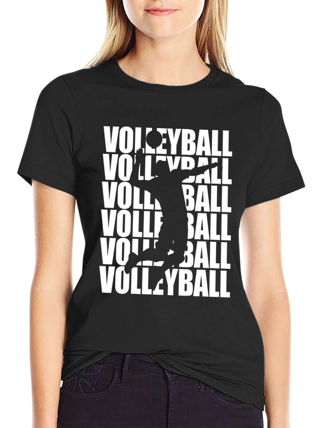 Volleyball Player Graphic Print T-Shirt product image 2