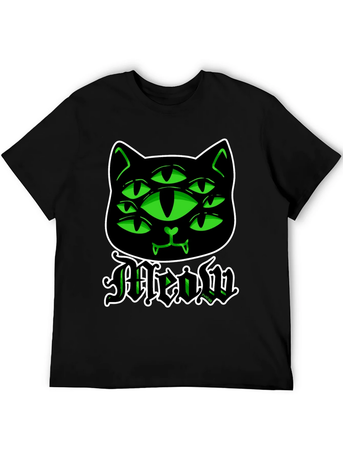 Six-Eyed Cat Meow Graphic T-Shirt product image 3