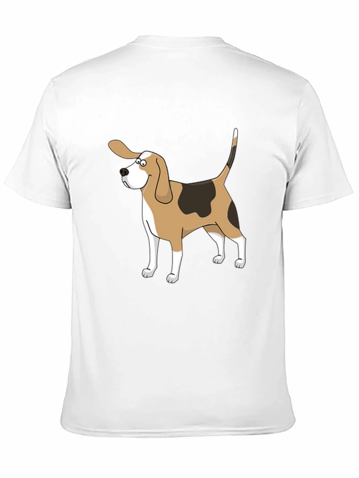 Cartoon Beagle Dog Graphic Black T-Shirt product image 6