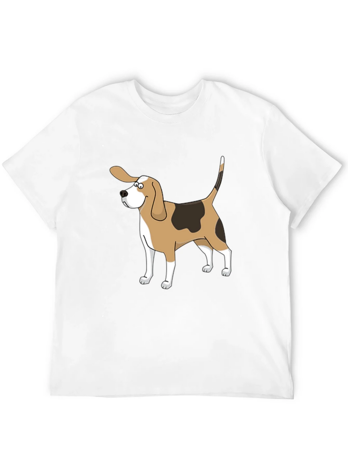Cartoon Beagle Dog Graphic Black T-Shirt product image 7