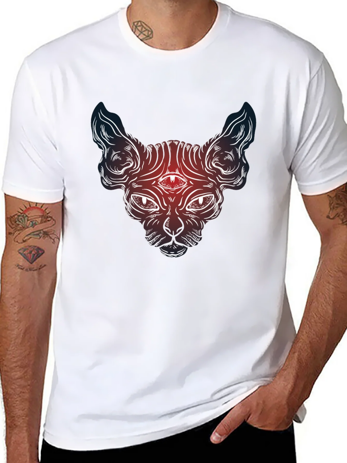 Mystic Cat Graphic Tee - Third Eye Sphynx product image 7