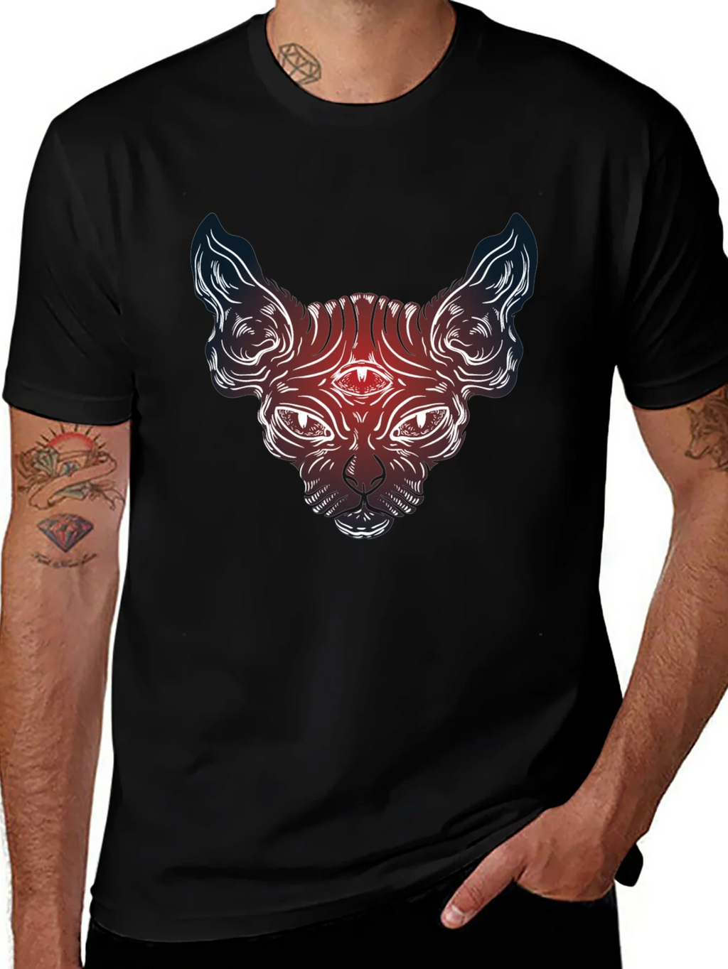 Mystic Cat Graphic Tee - Third Eye Sphynx product image 1