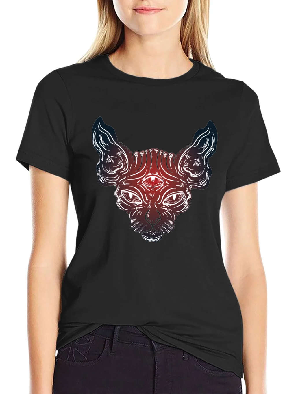 Mystic Cat Graphic Tee - Third Eye Sphynx product image 2