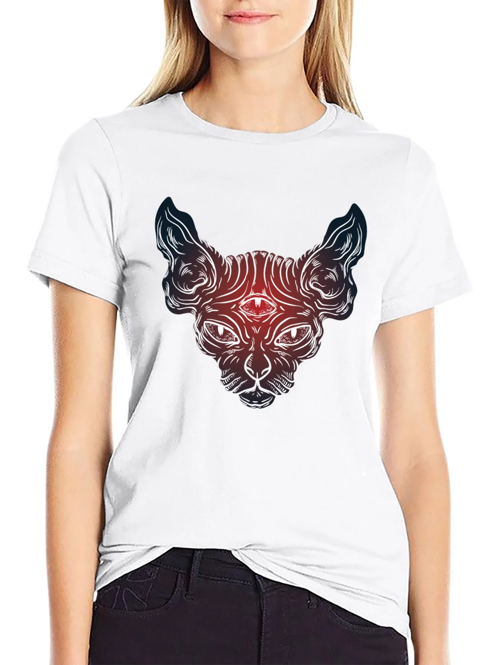 Mystic Cat Graphic Tee - Third Eye Sphynx product image 8