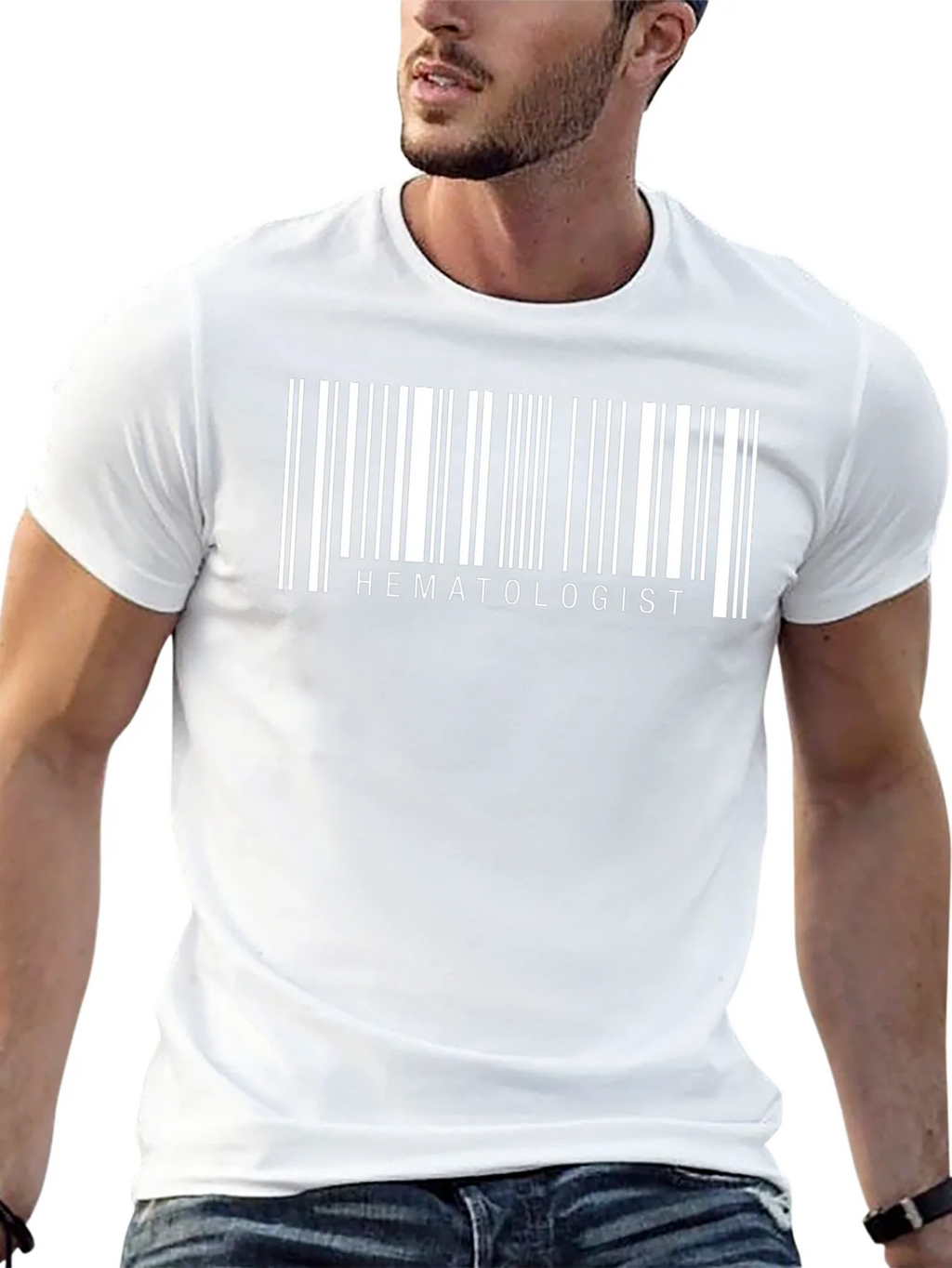 Hematologist Barcode T-Shirt - Black product image 11