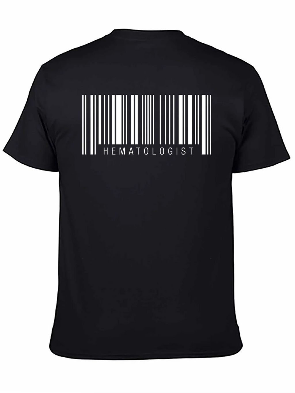 Hematologist Barcode T-Shirt - Black product image 4