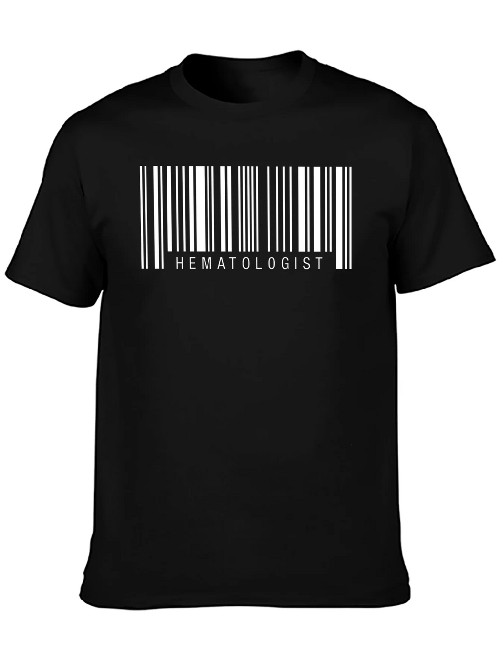 Hematologist Barcode T-Shirt - Black product image 3