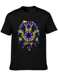 Psychedelic Dripping Smiley Face Black Tee product image 1