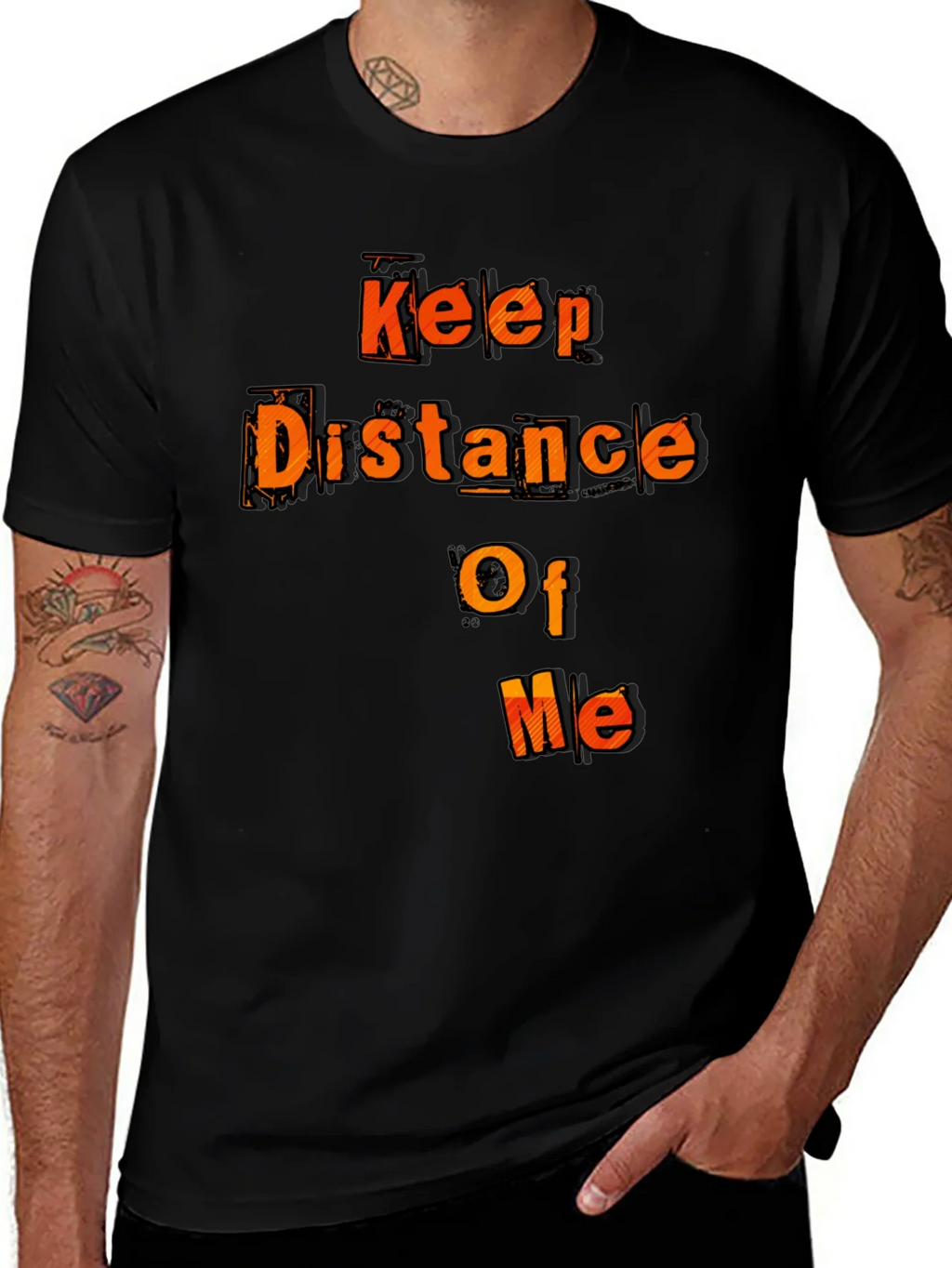 Keep Distance Of Me Novelty Graphic Tee product image 1