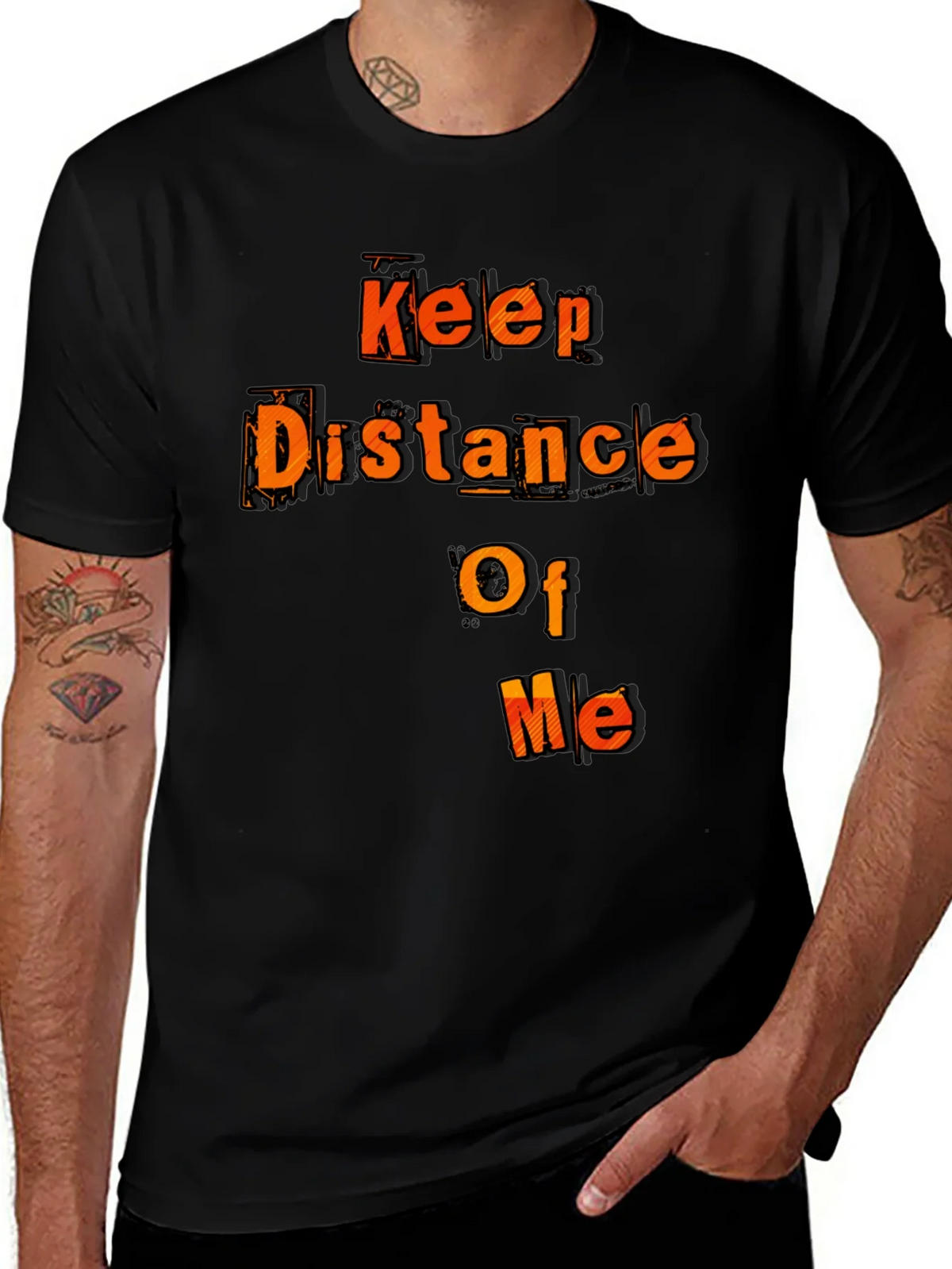 Keep Distance Of Me Novelty Graphic Tee product image 1