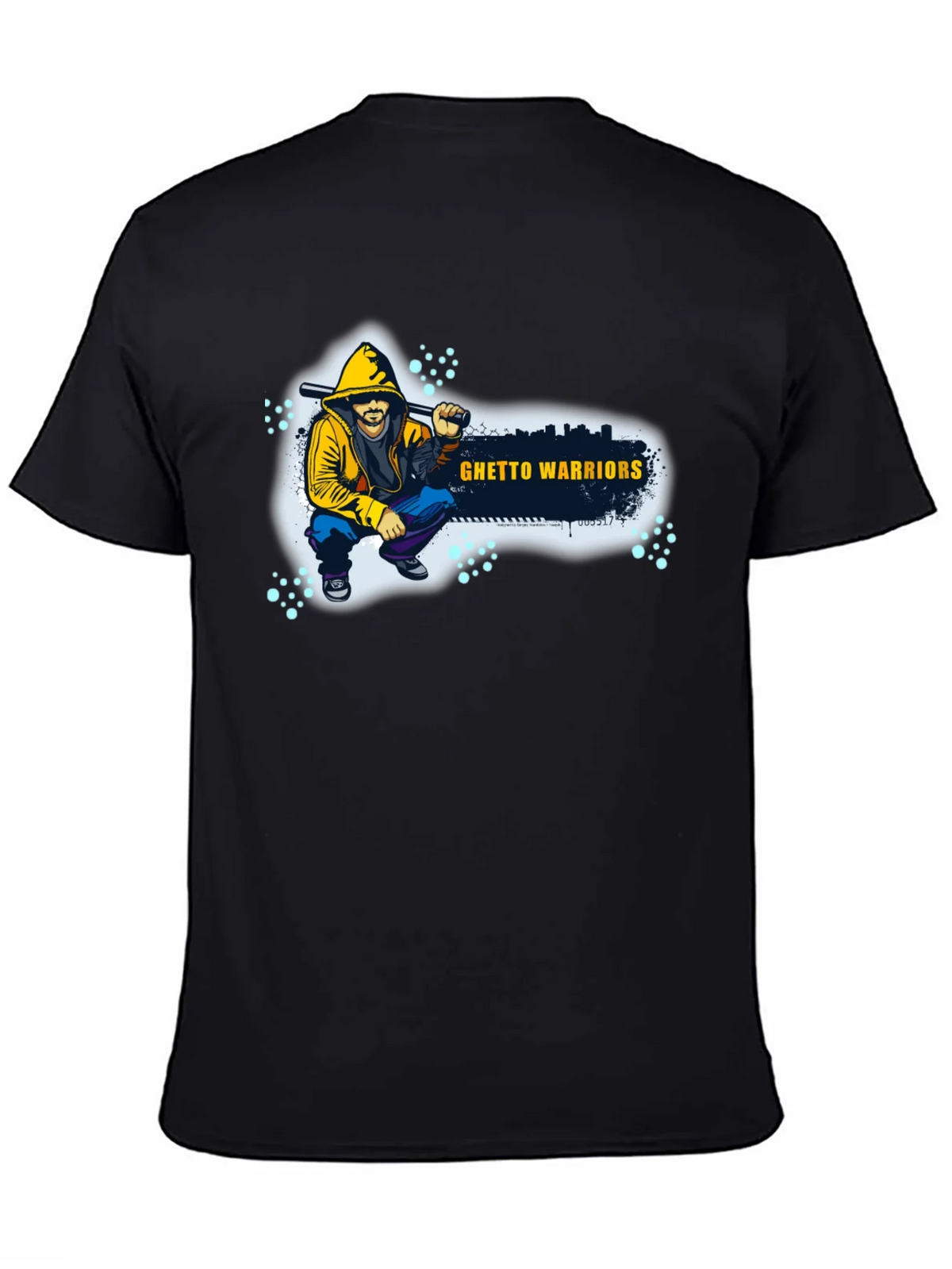 Ghetto Warriors Black Graphic T-Shirt product image 4