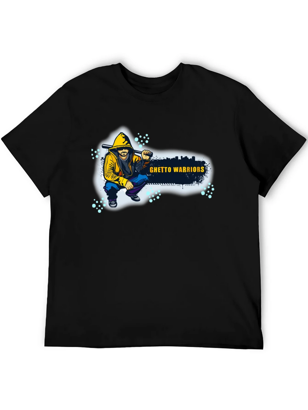 Ghetto Warriors Black Graphic T-Shirt product image 5