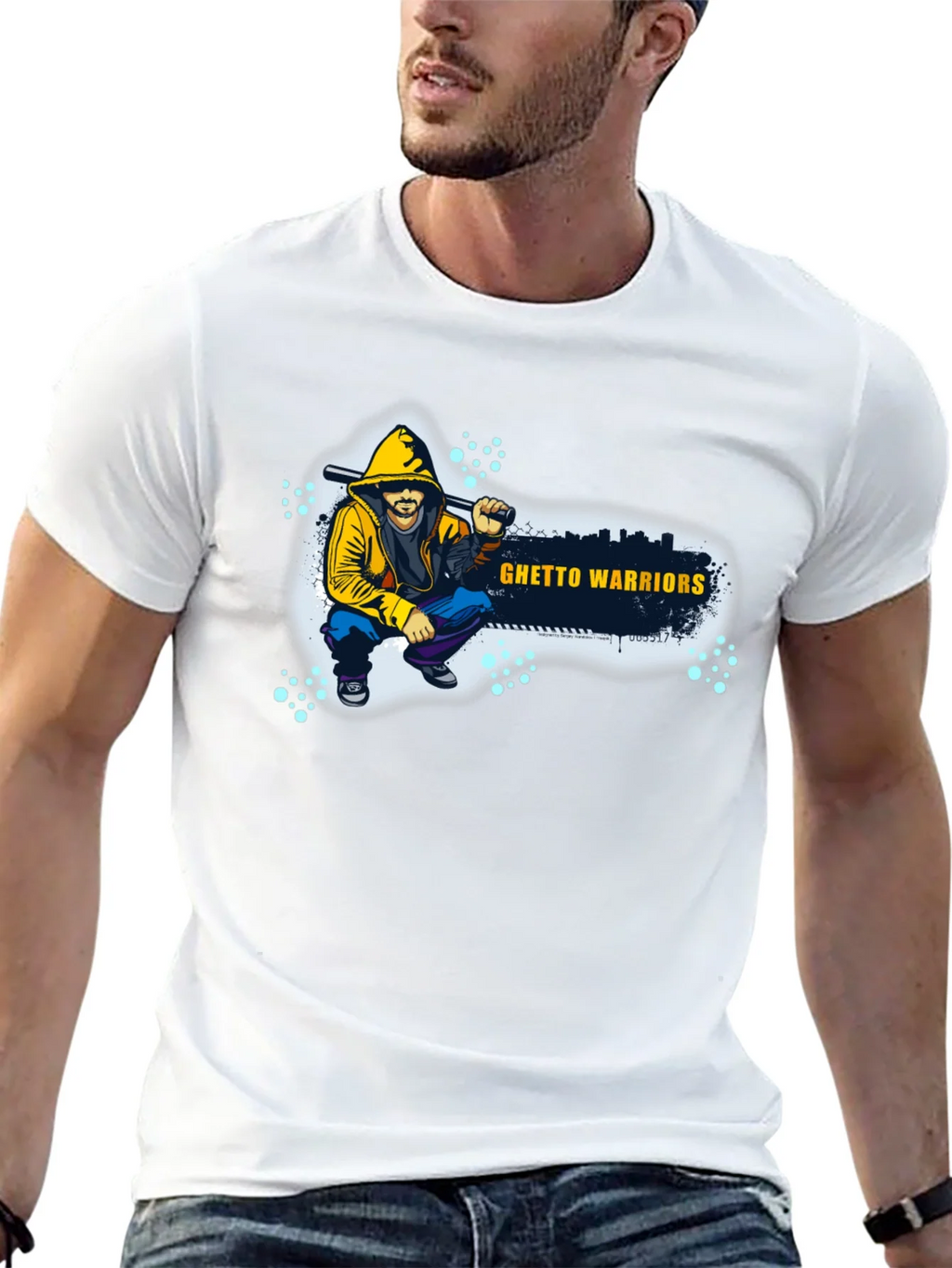 Ghetto Warriors Black Graphic T-Shirt product image 12