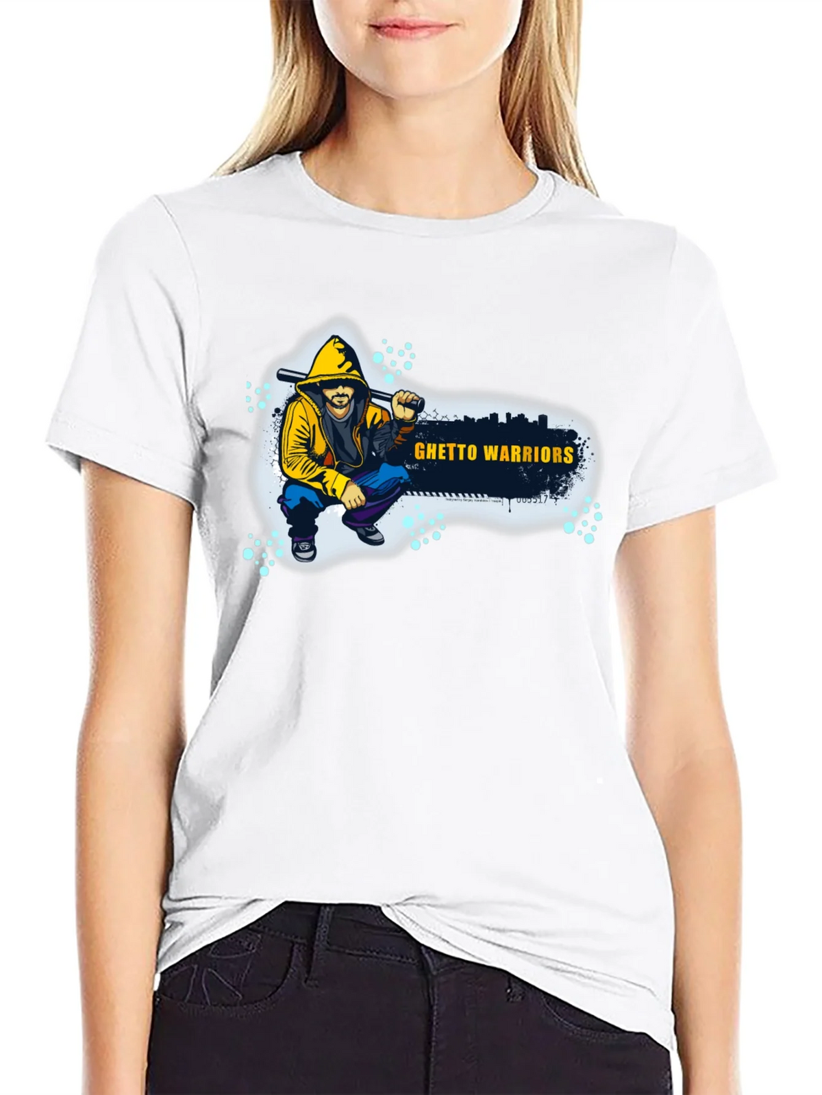 Ghetto Warriors Black Graphic T-Shirt product image 8